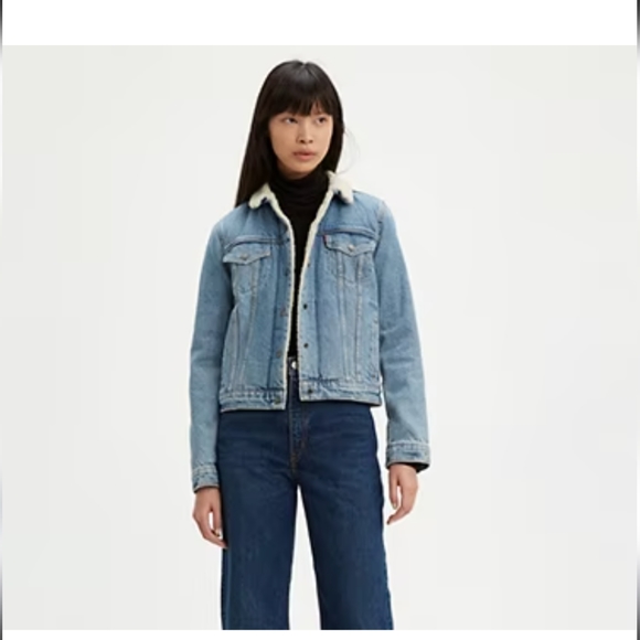 Levi's Original Sherpa Trucker Jacket medium blue size XS - Picture 9 of 15